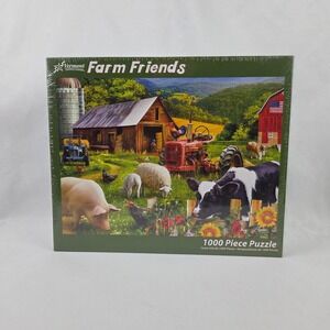 New Sealed Vermont Christmas Company "Farm Friends" 1000 Pc Puzzle Animals 12+